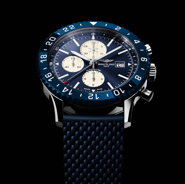 Replica Breitling Chronoliner Blau 